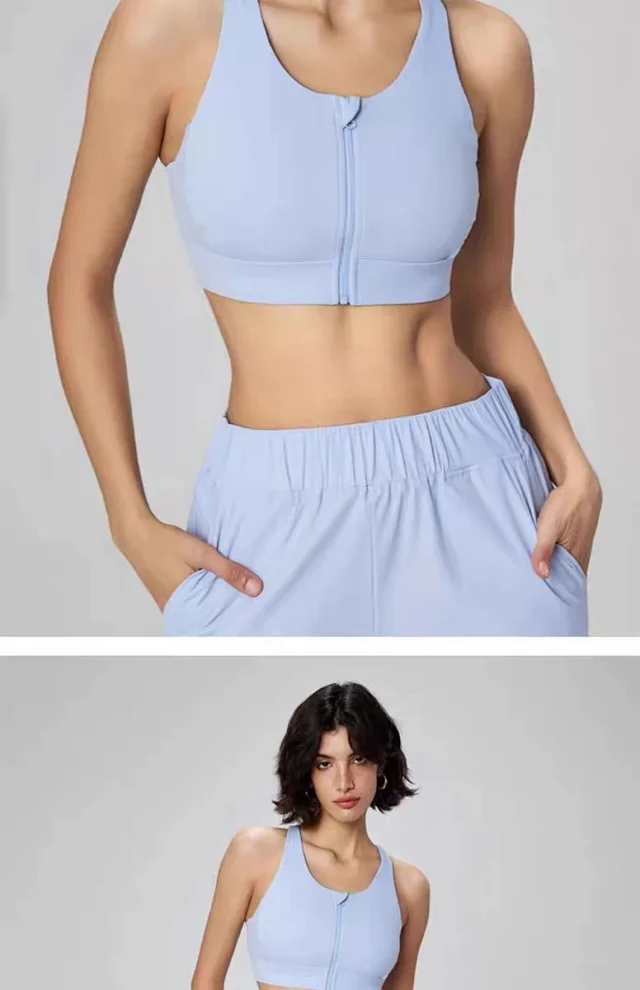 Alo Underwear Front-Zip Crisscross-Back Sports Bra product detail image 24