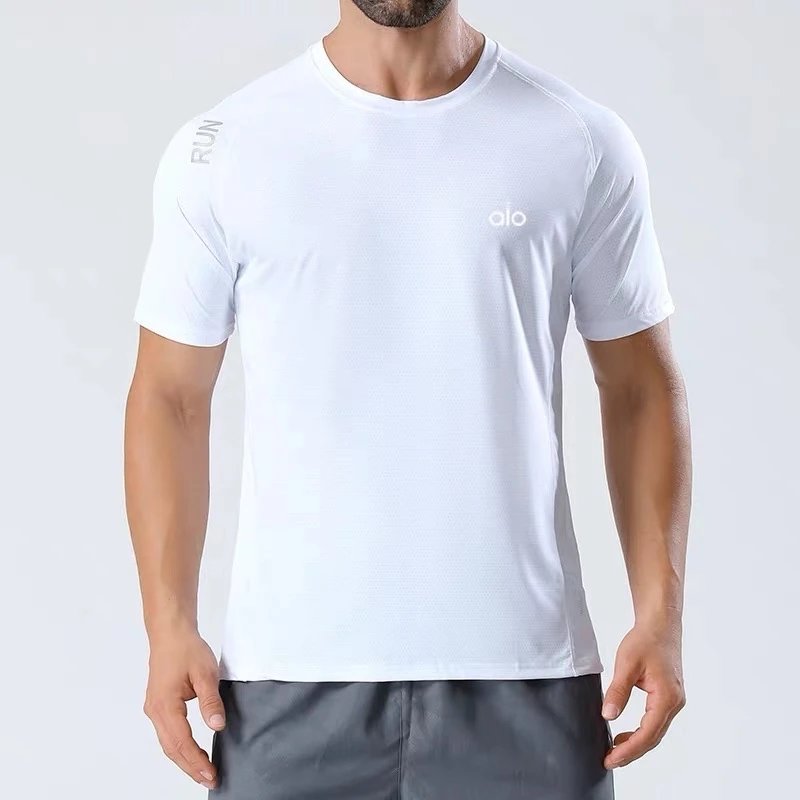 Unbranded T-Shirts Short-Sleeve Crew-Neck Running T-Shirt — white