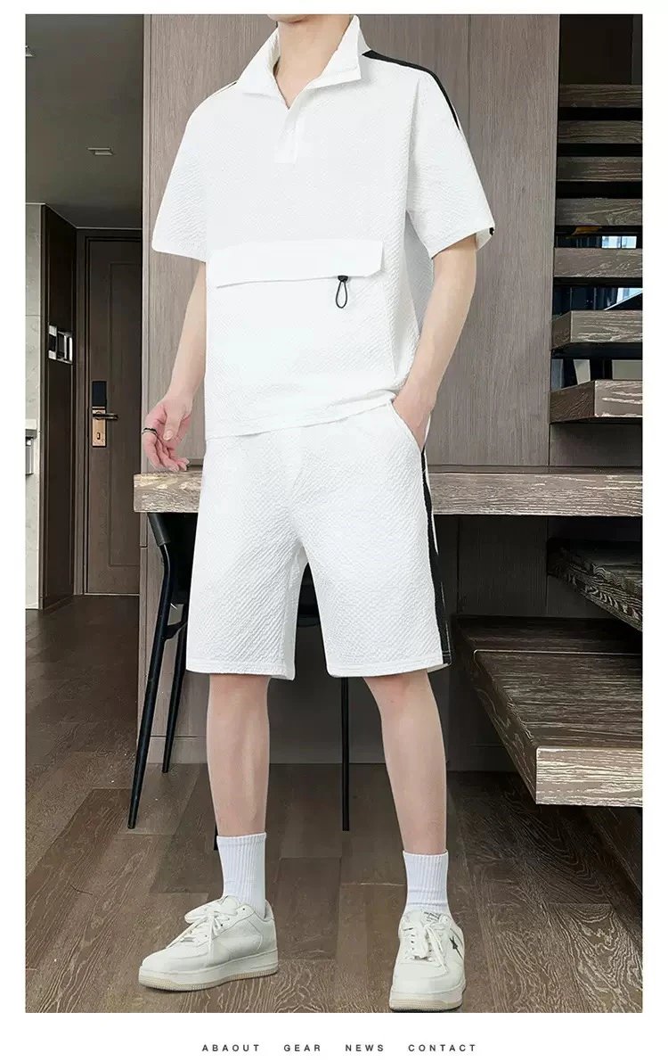 Alo Half-Zip Performance Set White / Black - 18