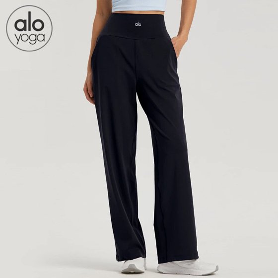 High-Waisted Yoga Pants Wide-Leg Trousers Straight-Leg Breathable Casual Athletic Pants for Petite