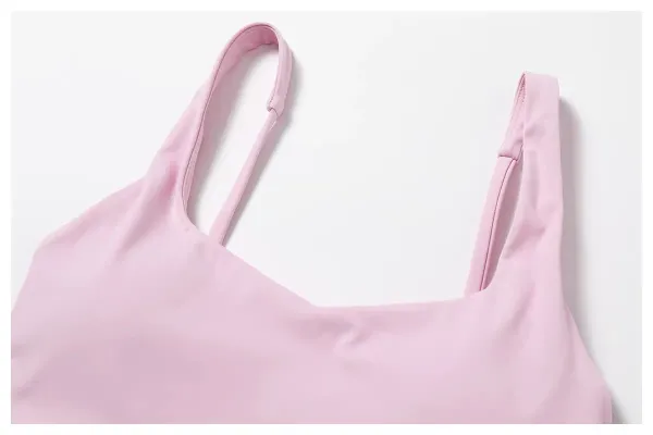 Design Square-Neck Sports Bra in Pink Activewear - 22