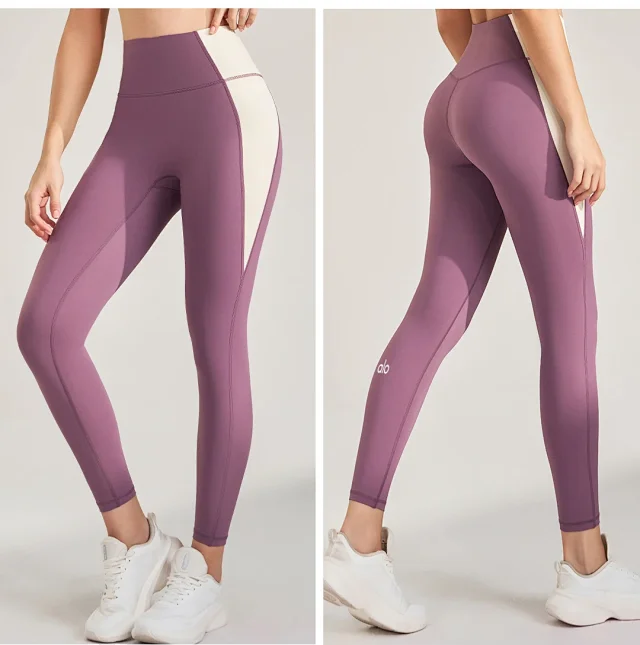 Alo Yoga Trousers High-Waisted Contrast-Panel Leggings product detail image 23