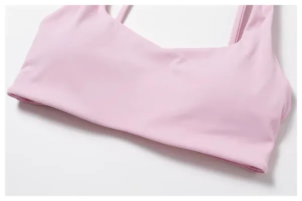 Design Square-Neck Sports Bra in Pink Activewear - 23