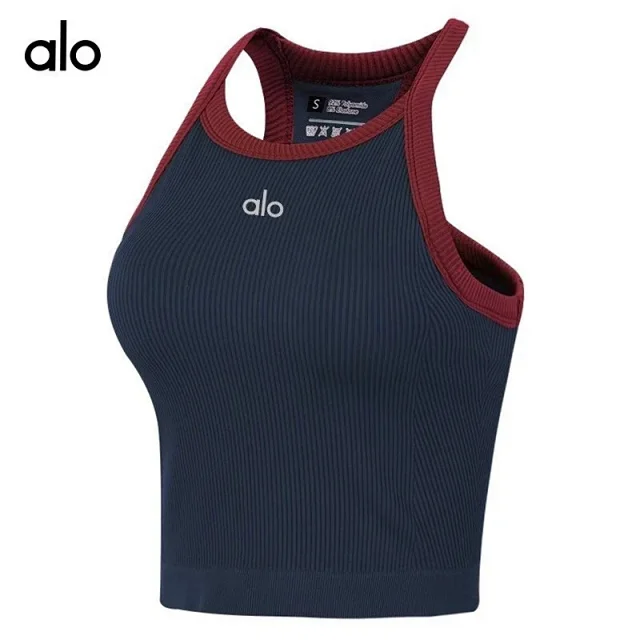 Alo Yoga Vests Ribbed Racerback Cropped Tank Top product detail image 3