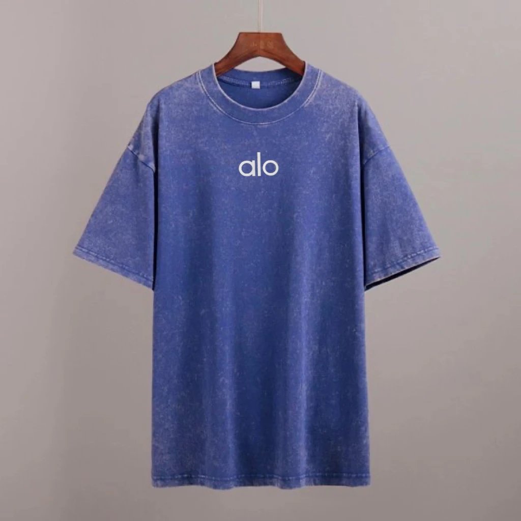 Alo T-Shirts Washed oversized crew-neck logo T-shirt image 11
