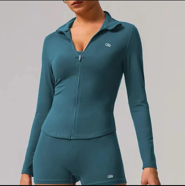 Alo Yoga Jackets Fitted full-zip stand-collar jacket product detail image 9