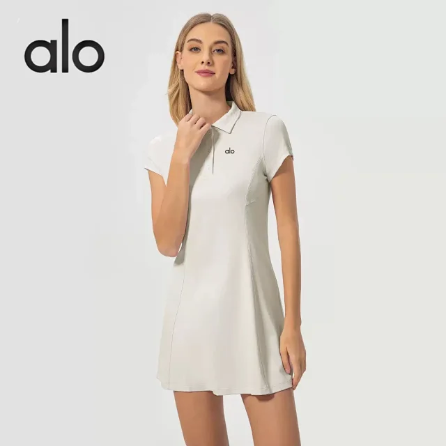 Alo Dresses Short-Sleeve Polo Mini Dress product detail image 1