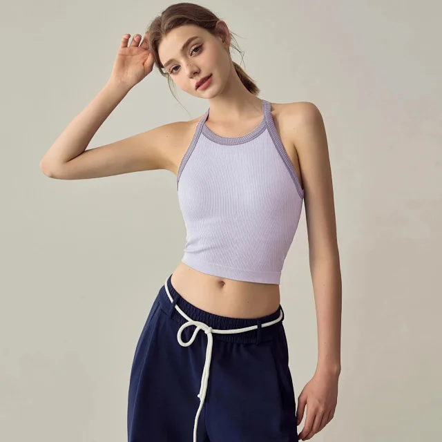 Alo Yoga Vests Ribbed Racerback Cropped Tank Top product detail image 4