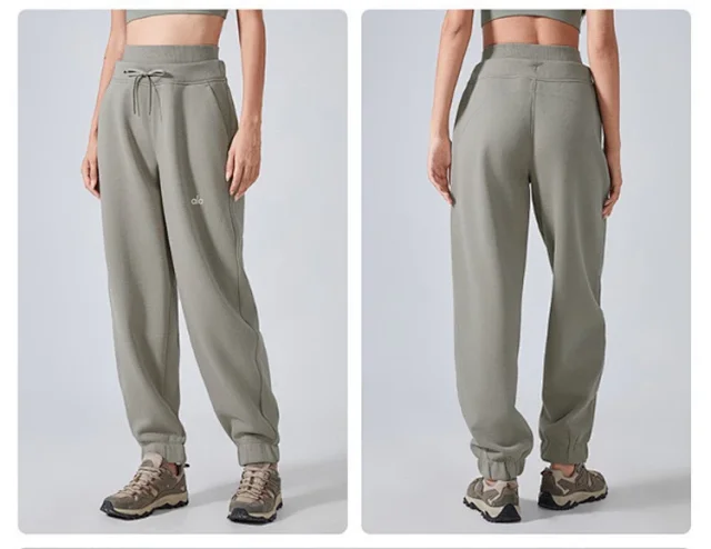 Alo Yoga Trousers High-waisted drawstring jogger sweatpants with cuffed ankles product detail image 22