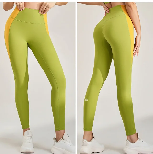 Alo Yoga Trousers High-Waisted Contrast-Panel Leggings product detail image 19