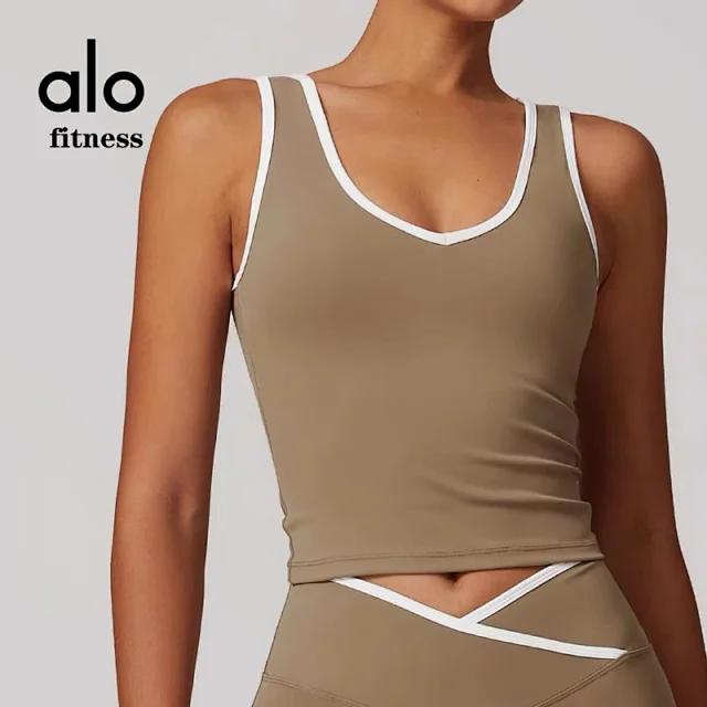 Alo Yoga Shorts High-waisted contrast crossover waistband biker product detail image 24
