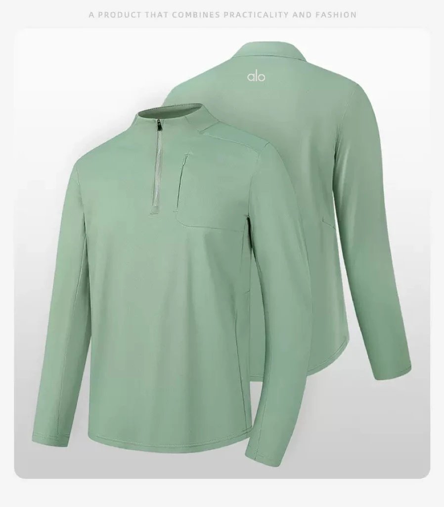 Alo Hoodies & Sweatshirts Men's quarter-zip stand-collar pullover with zip chest pocket image 7