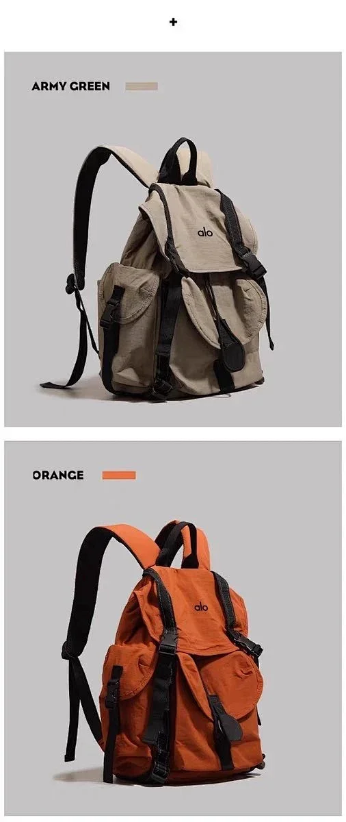 Alo Backpacks Flap backpack with side pockets and buckle straps product detail image 10