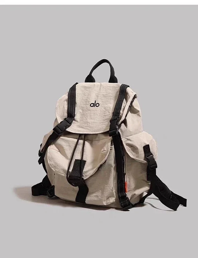 Alo Backpacks Flap backpack with side pockets and buckle straps product detail image 6