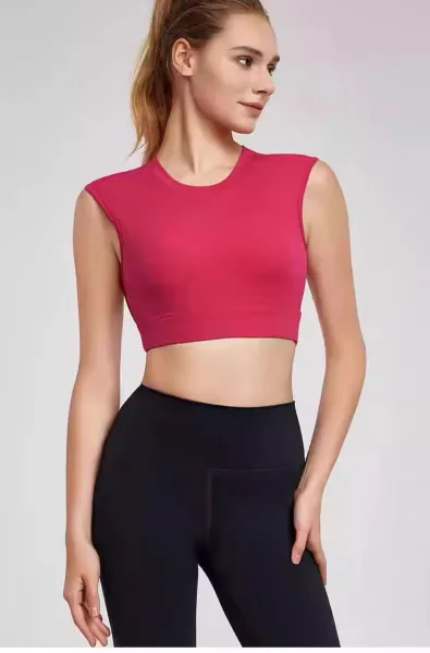 Alo Yoga Open Back Sports Bra Plum Activewear - 32
