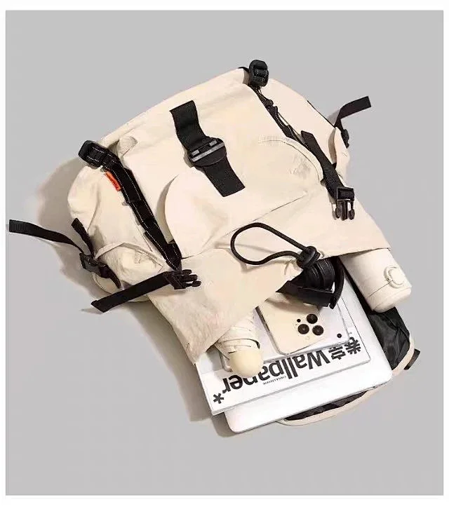 Alo Backpacks Flap backpack with side pockets and buckle straps product detail image 17