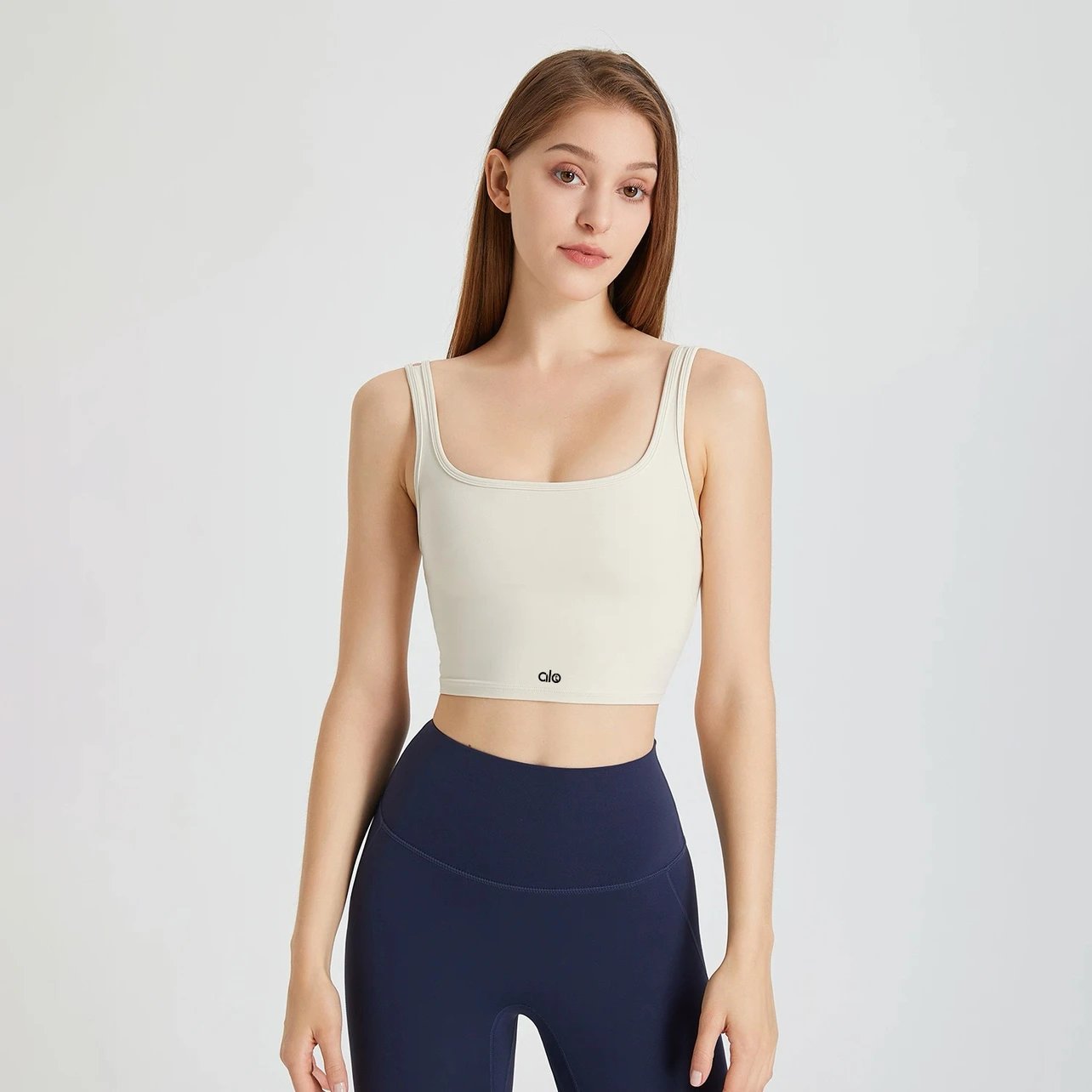 Alo Yoga Essential Crop Top and High-Waist Leggings Set Red Activewear - 5