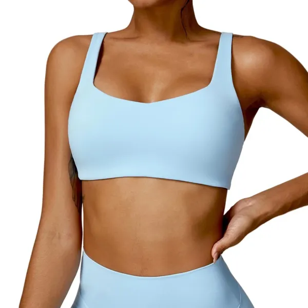 Design Square-Neck Sports Bra in Pink Activewear - 6