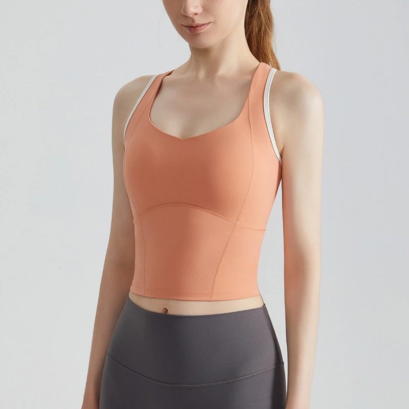 Design Cropped Sports Bra Black Activewear Top - 9