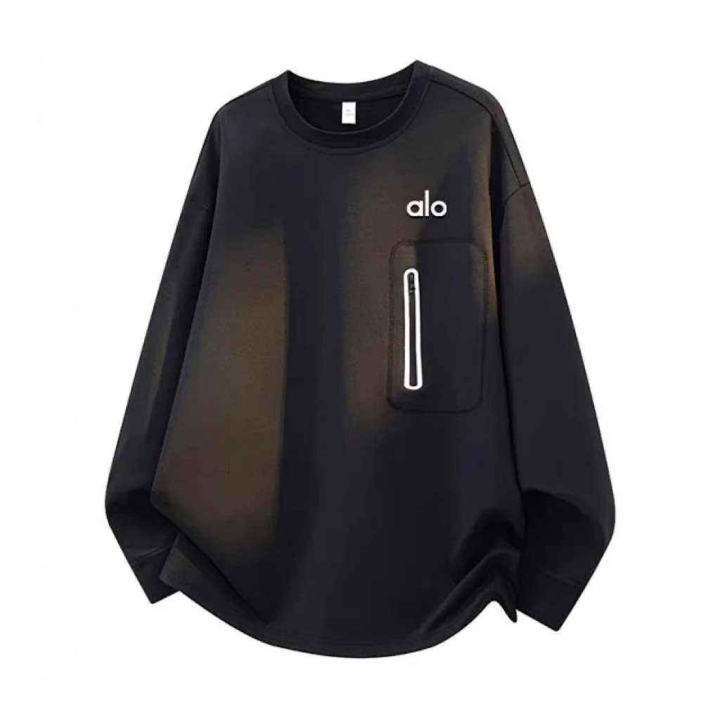 Alo Hoodies & Sweatshirts Crewneck sweatshirt with zip chest pocket — Advanced shade-trolling