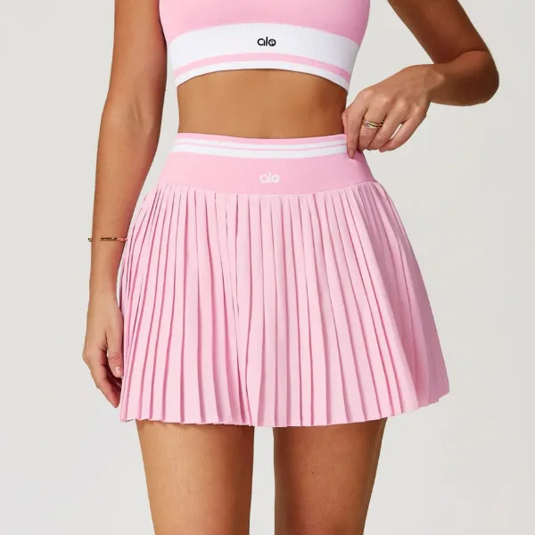 Alo Pleated Tennis Skirt Pink - 10