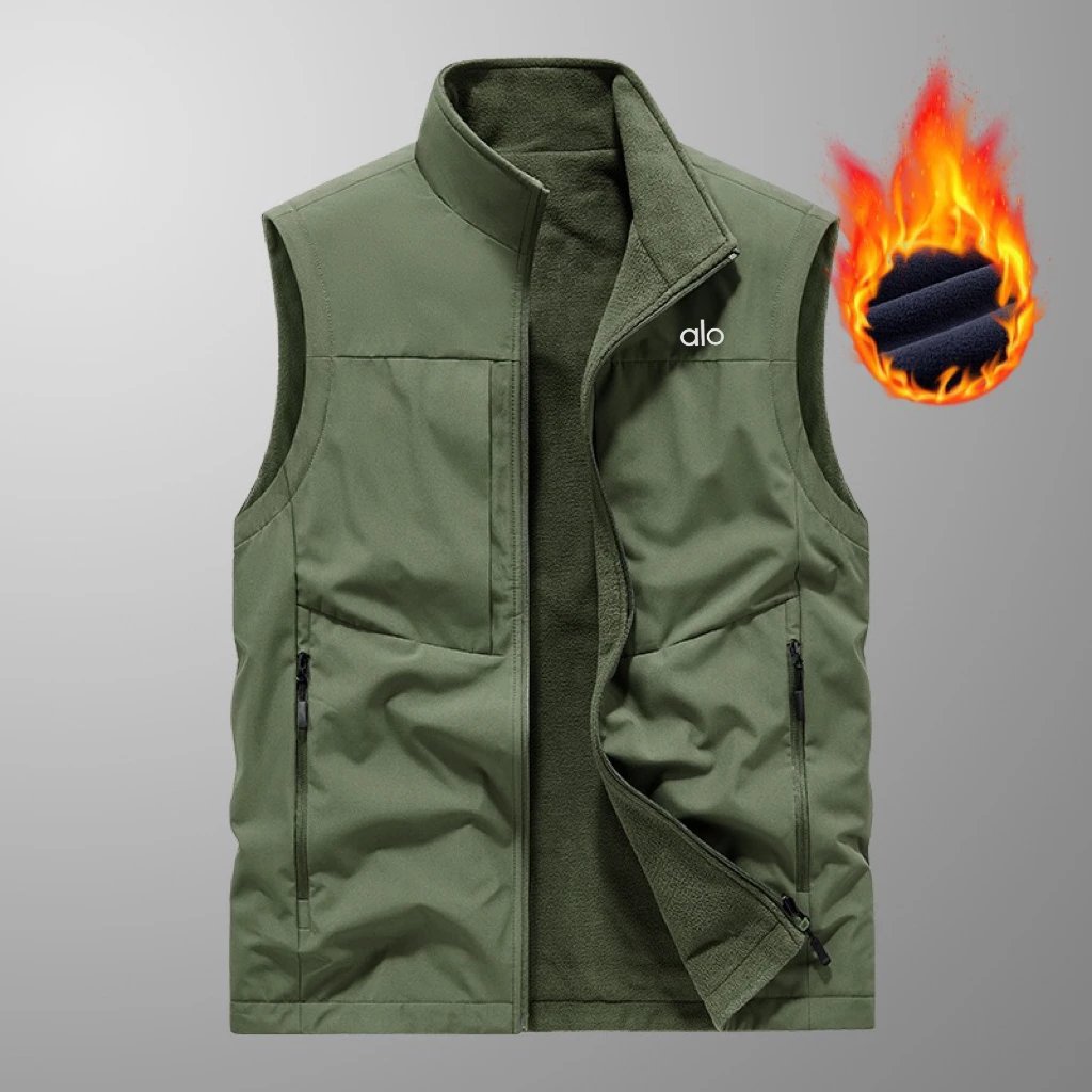 Alo Vests Fleece-Lined Zip Vest with Stand Collar image 7