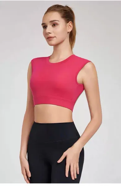 Alo Yoga Open Back Sports Bra Plum Activewear - 33