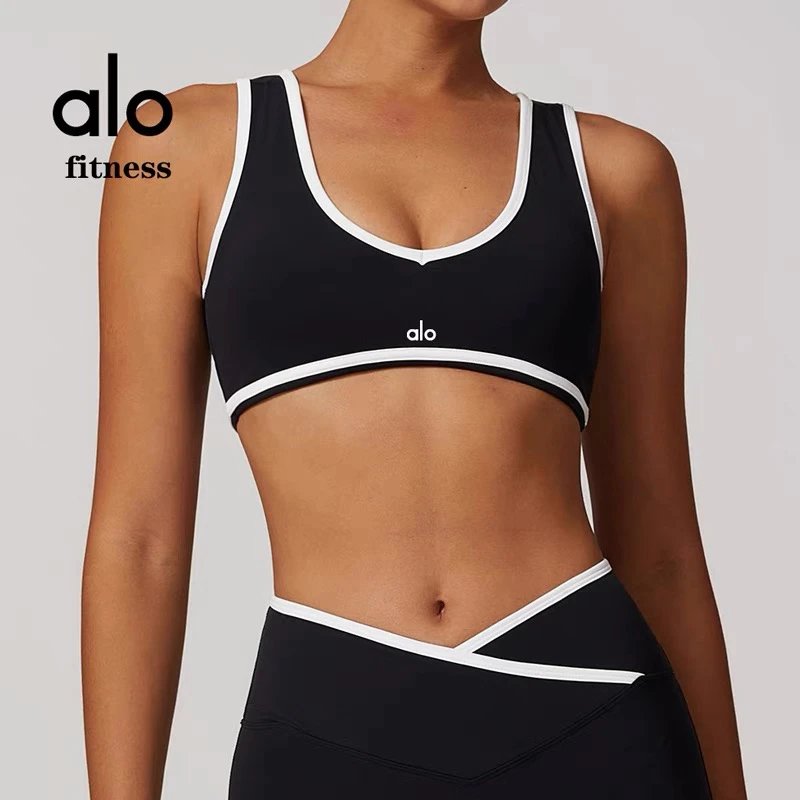 Alo Yoga Shorts High-waisted contrast crossover waistband biker image 13