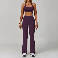 Eggplant Purple – Bra and Flare Pants 3091