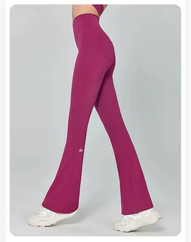 Alo Yoga Trousers High-Waisted Flared Pants with Pockets product detail image 21