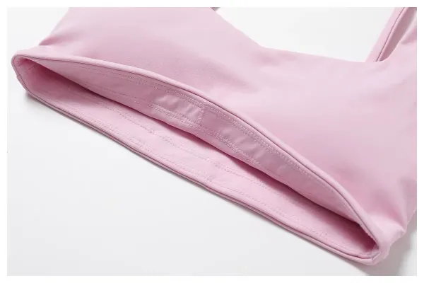 Design Square-Neck Sports Bra in Pink Activewear - 24