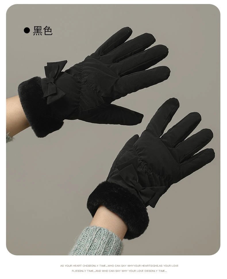 Alo Yoga Gloves Faux-fur cuff bow image 15