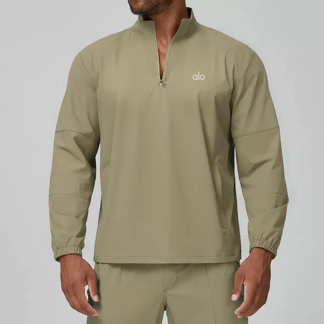 Alo Yoga Hoodies & Sweatshirts Quarter-Zip Stand-Collar Pullover product detail image 8
