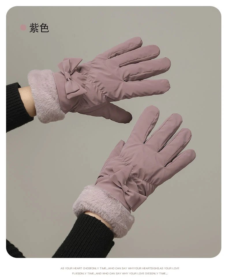 Alo Yoga Gloves Faux-fur cuff bow image 13