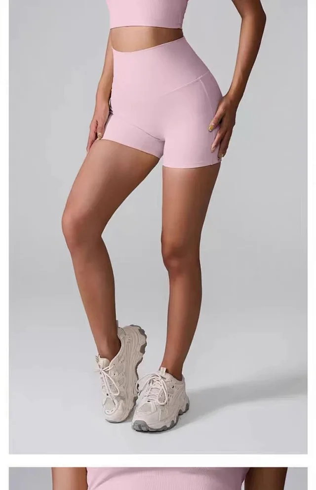 Alo Yoga Shorts High-waisted crossover-back cutout biker product detail image 28