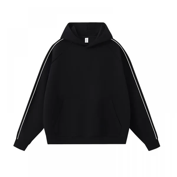 Design Basic Stripe Hoodie Red - 8