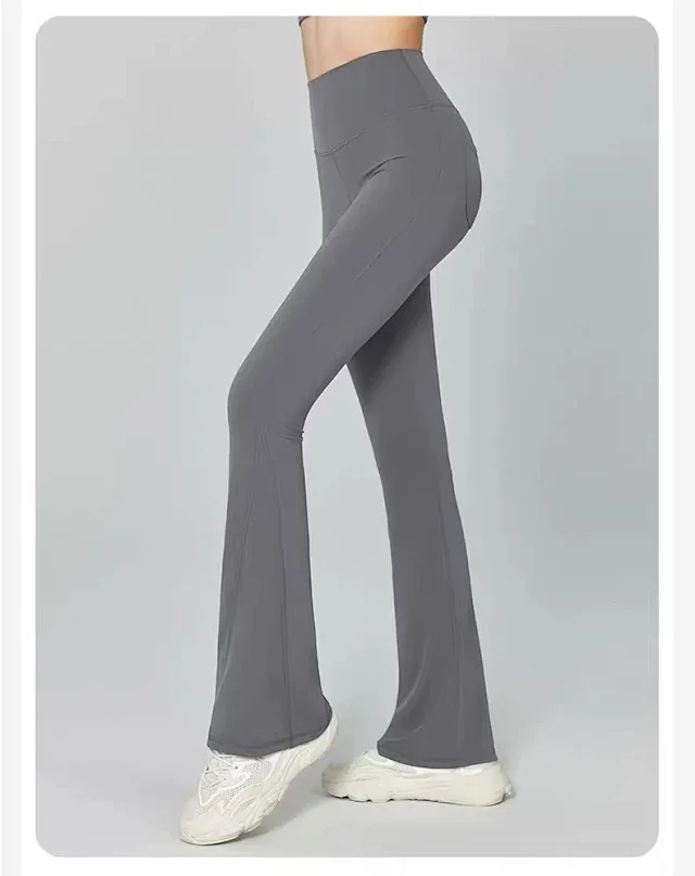 Alo Yoga Trousers High-Waisted Flared Pants with Pockets product detail image 26