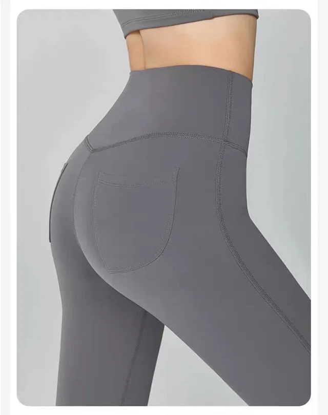 Alo Yoga Trousers High-Waisted Flared Pants with Pockets product detail image 28