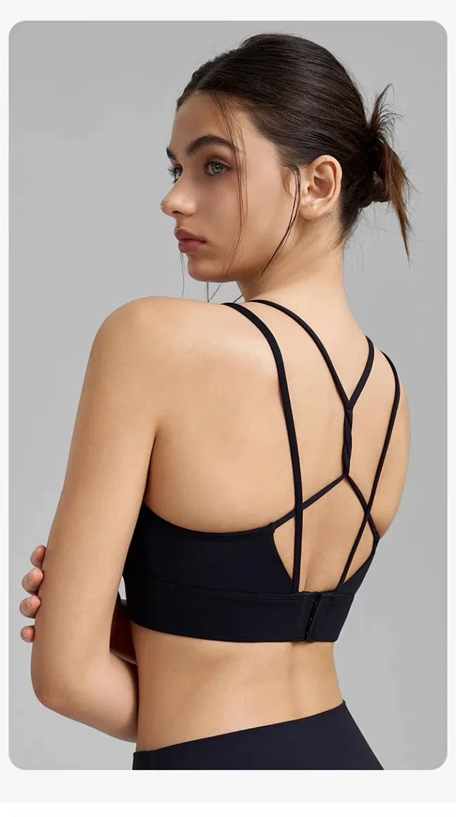 Alo Underwear Strappy Back Fixed-Cup Sports Bra product detail image 29
