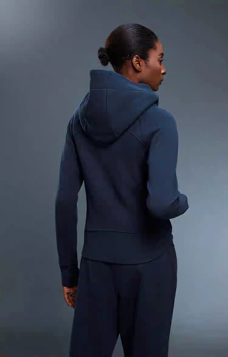 Design Fleece-Lined Zip-Up Hoodie Navy - 31