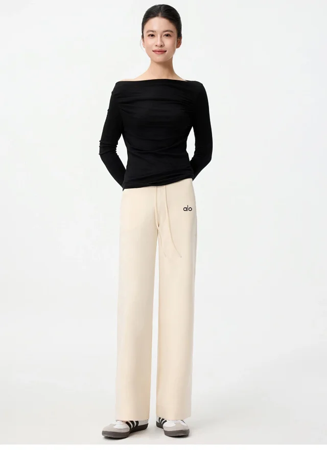 Alo Trousers Wide-Leg Drawstring product detail image 10