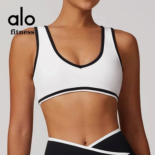 Alo Yoga Shorts High-waisted contrast crossover waistband biker product detail image 19