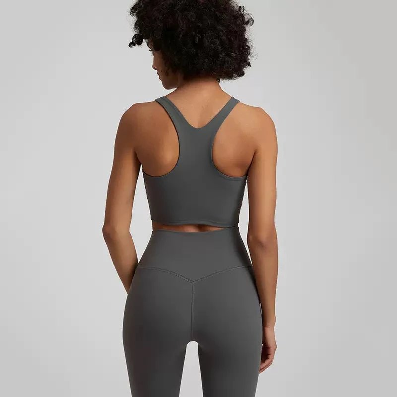 Alo Yoga Halter Crop Top Navy Vest Top - 3