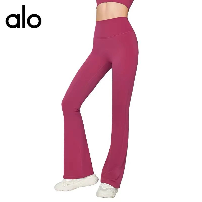Alo Yoga Trousers High-Waisted Flared Pants with Pockets image 5