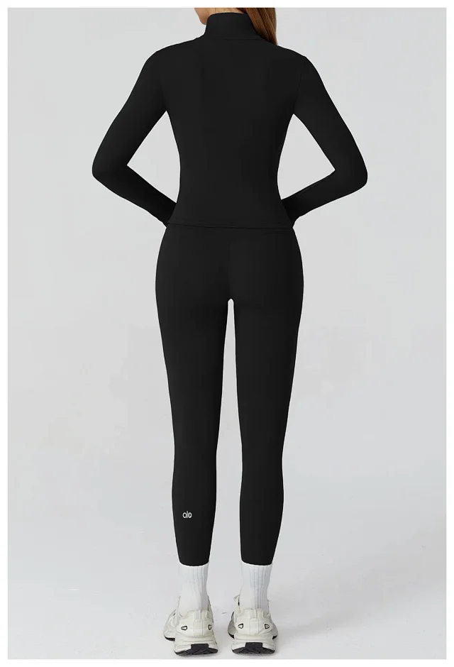 Alo Jackets Full-Zip Contrast-Piping Jacket with Thumbholes product detail image 36