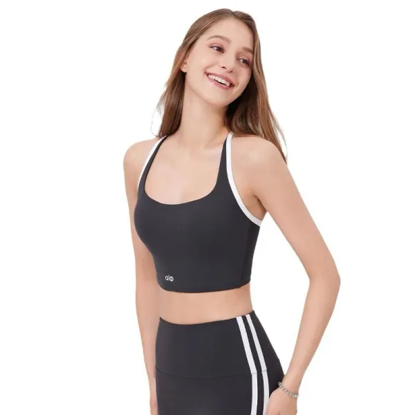 Design Glo Sports Light Blue Racerback Sports Bra and Leggings Set Activewear - 3