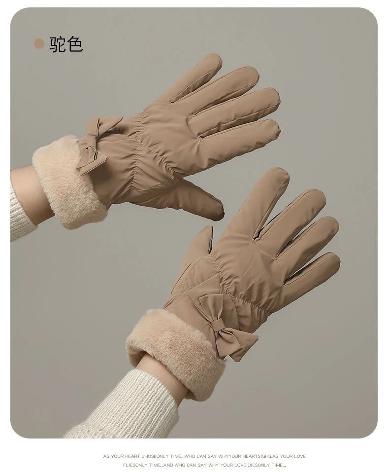 Alo Yoga Gloves Faux-fur cuff bow image 14