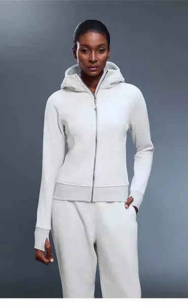 Design Fleece-Lined Zip-Up Hoodie Navy - 23
