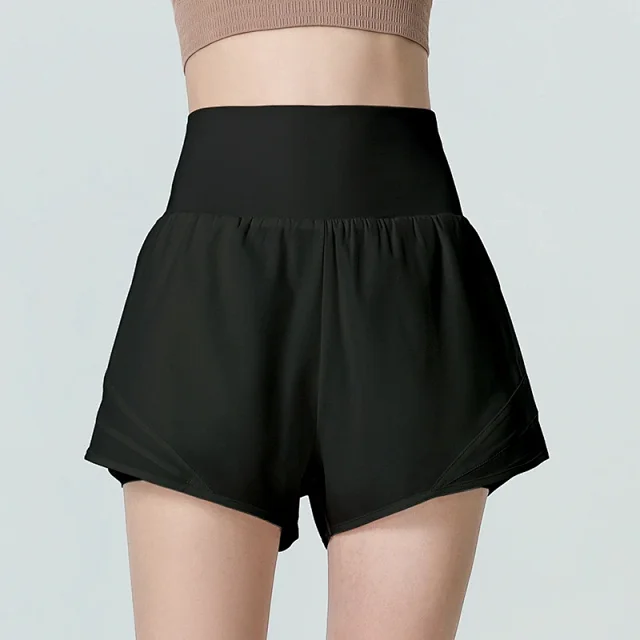 Alo Shorts High-waisted layered athletic with pockets product detail image 4