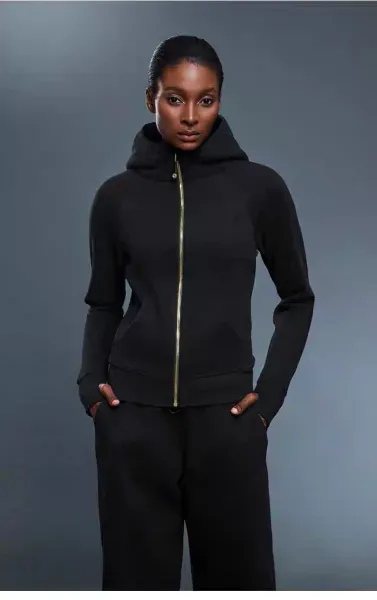 Design Fleece-Lined Zip-Up Hoodie Navy - 39